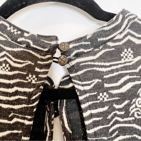 Anthropologie Puff-Sleeved Jacquard Midi Dress Size XL - Picture 9 of 12